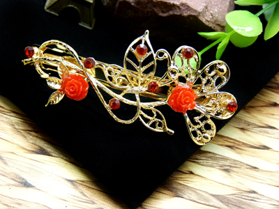 水钻镂空复古蝴蝶结发夹横夹顶夹韩国马尾夹	永久闪耀 韩国正品