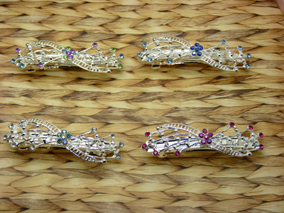 水钻镂空复古蝴蝶结发夹横夹顶夹韩国马尾夹	韩国正品 永久闪耀