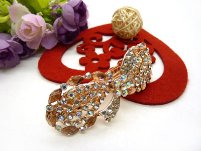 韩版仿水晶发饰横夹弹簧-弹簧夹8号  韩国正品 永久闪耀 合金保色