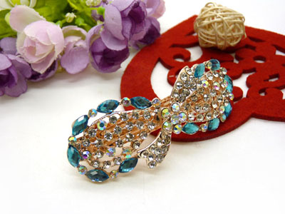 韩版仿水晶发饰横夹弹簧-弹簧夹8号 韩国正品【 永久闪耀 合金保色