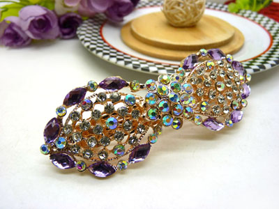 韩版仿水晶发饰横夹弹簧-弹簧夹8号	 韩国正品 永久闪耀 合金保色