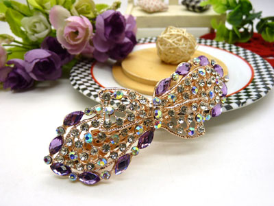 韩版仿水晶发饰横夹弹簧-弹簧夹8号	韩国正品  永久闪耀合金保色