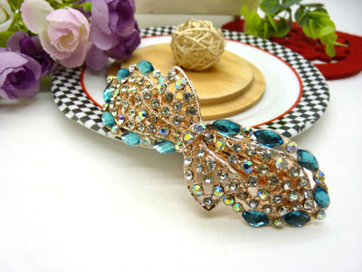 韩版仿水晶发饰横夹弹簧-弹簧夹8号	韩国正品 永久闪耀 合金保色