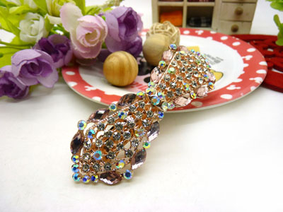 韩版仿水晶发饰横夹弹簧-弹簧夹8号	 韩国正品 永久闪耀  合金保色