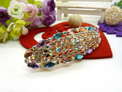 韩版仿水晶发饰横夹弹簧-弹簧夹8号  韩国正品 永久闪耀   合金保色