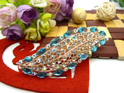 韩版仿水晶发饰横夹弹簧-弹簧夹8号  韩国正品  永久闪耀 合金保色