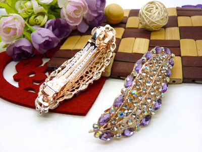 韩版仿水晶发饰横夹弹簧-弹簧夹8号  韩国正品 永久闪耀 合金保色