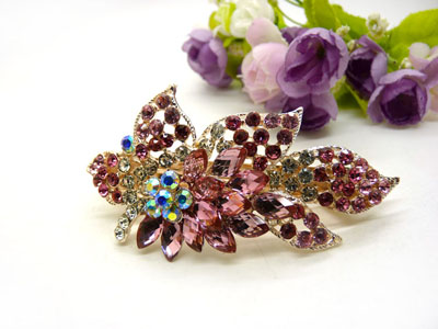 韩版优雅水晶发夹顶夹镶钻头饰品 水钻镶钻马尾夹-23号-16号