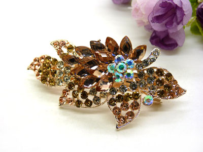 韩版优雅水晶发夹顶夹镶钻头饰品 水钻镶钻 马尾夹-23号-16号