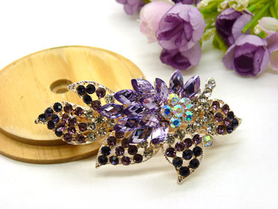 韩版优雅水晶发夹顶夹镶钻头饰品 水钻镶钻 马尾夹-23号-16号	