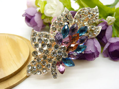 韩版优雅水晶发夹顶夹镶钻头饰品水钻镶钻  马尾夹-23号-16号