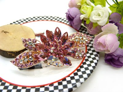 韩版优雅水晶发夹顶夹镶钻头饰品 水钻镶钻马尾夹-23号-16号