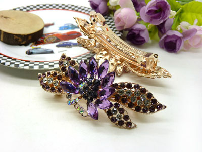 韩版优雅水晶发夹顶夹镶钻头饰品   水钻镶钻 马尾夹-23号-16号