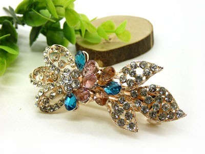 韩版优雅水晶发夹顶夹镶钻头饰品  水钻镶钻  马尾夹-23号-16号