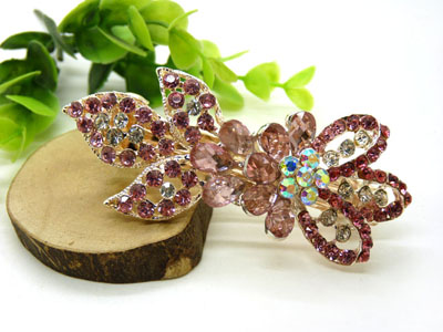 韩版优雅水晶发夹顶夹镶钻头饰品水钻弹簧夹盘发卡 马尾夹-23号-16号