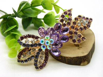 韩版优雅水晶发夹顶夹镶钻头饰品  水钻镶钻  马尾夹-23号-16号