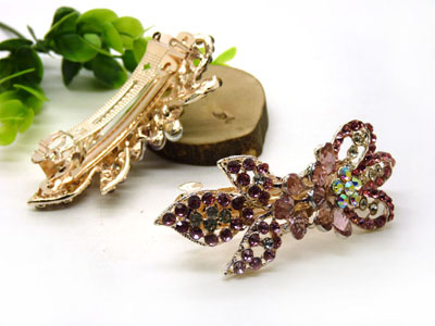 韩版优雅水晶发夹顶夹镶钻头饰品  水钻镶钻  马尾夹-23号-16号	