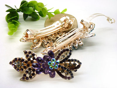 韩版优雅水晶发夹顶夹镶钻头饰品  水钻镶钻  马尾夹-23号-16号