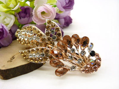 韩版优雅水晶发夹顶夹镶钻头饰品 水钻镶钻 马尾夹-23号-16号	