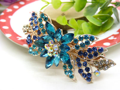 韩版优雅水晶发夹顶夹镶钻头饰品  水钻镶钻  马尾夹-23号-16号	