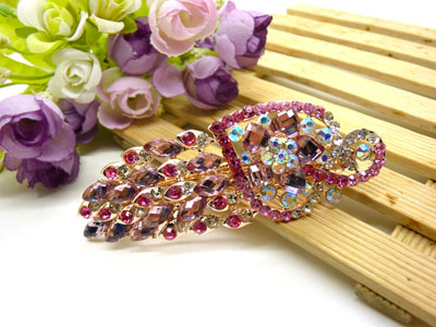 韩版优雅水晶发夹顶夹镶钻头饰品  水钻镶钻 马尾夹-23号-16号