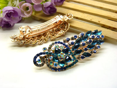 韩版优雅水晶发夹顶夹镶钻头饰品  永久闪耀 合金保色 马尾夹-23号-16号	