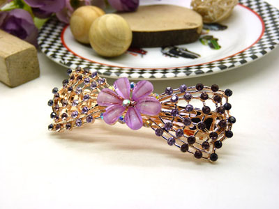 韩国正品 永久闪耀 水钻盘发发卡 横夹 弹簧夹-24号-10号	