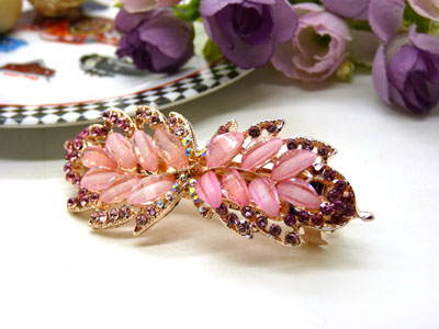 韩国正品 永久闪耀 琉璃水钻盘发发卡 横夹 弹簧夹-24号-10号