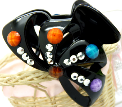 韩国发抓夹正品韩版发饰水钻爪夹头饰盘发夹顶夹发卡	