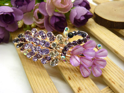 韩国正品  永久闪耀  琉璃水钻盘发发卡 横夹 弹簧夹-24号-10号	