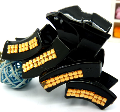 正品韩版发饰水钻爪夹头饰盘发夹顶夹发卡	