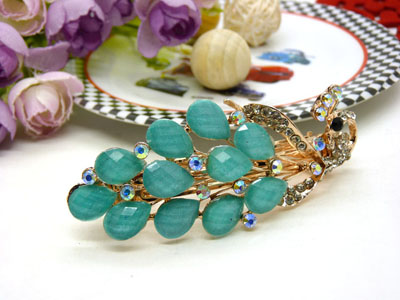 韩国正品  永久闪耀琉璃水钻盘发发卡 横夹 弹簧夹-10号