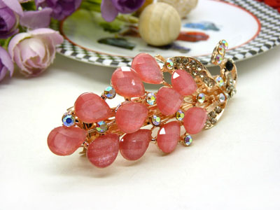 韩国正品 永久闪耀 琉璃水钻盘发发卡 横夹 弹簧夹-10号