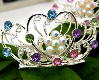 最美新娘饰品小钻合金韩式彩钻皇冠	