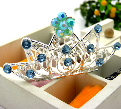 永久保色新娘饰品小钻合金韩式彩钻皇冠