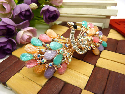 韩国正品 永久闪耀 合金保色  琉璃水钻盘发发卡 横夹 弹簧夹-10号