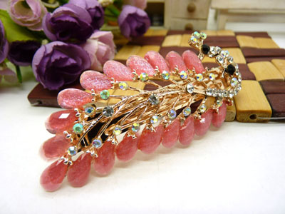 韩国正品 永久闪耀  琉璃水钻盘发发卡 横夹 弹簧夹-10号