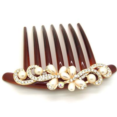 ★★★特价★★★日韩插梳 珍珠 闪亮盘发梳 插梳 盘发 发饰