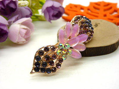 合金大号横夹 弹簧夹一字夹 花朵马尾盘发卡子发夹-25号-13号	