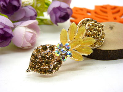 合金大号横夹 弹簧夹一字夹 花朵马尾盘发卡子发夹-25号-13号