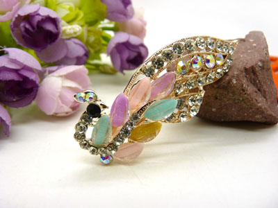 合金大号横夹 弹簧夹一字夹 花朵马尾盘发卡子发夹-25号-13号