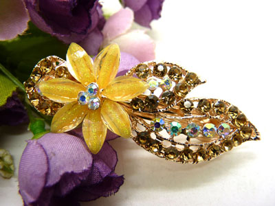 合金大号横夹 弹簧夹一字夹 花朵马尾盘发卡子发夹-25号-13号	