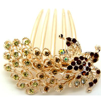 ★★★特价★★★水钻凤尾夹5齿插梳盘发工具发梳插卡水晶水钻发梳