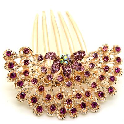 ★★★特价★★★满钻永久保色5齿插梳盘发工具发梳插卡水晶水钻发梳韩版