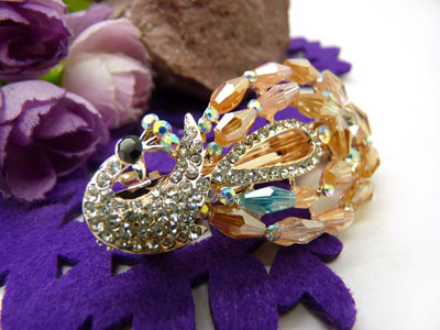 韩版发饰 琉璃顶夹 树叶水钻盘发发卡 横夹 弹簧夹-25号-6号