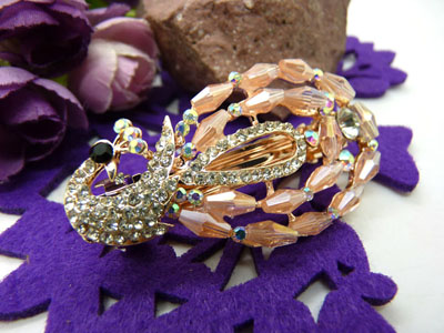 韩版发饰 琉璃顶夹 树叶水钻盘发发卡 横夹 弹簧夹-25号-6号