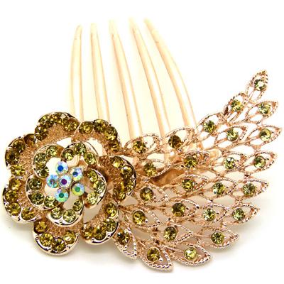 ★★★特价★★★水钻凤尾夹5齿插梳盘发工具发梳插卡水晶水钻发梳