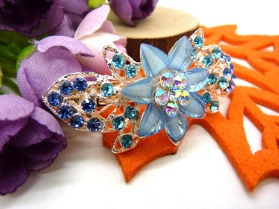 韩版发饰 顶夹 发夹 女头饰 蝴蝶结水钻盘发发卡 横夹 弹簧夹-5号