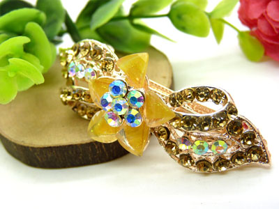 韩版发饰 顶夹 蝴蝶结水钻盘发发卡 横夹 弹簧夹-5号