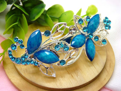 婉馨韩剧同款发饰韩国2015水钻顶夹合金盘发头饰水晶发夹弹簧夹   合金保色 永久闪耀